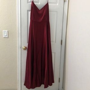 Burgundy prom dress